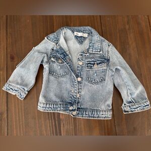 Zara Boys Light Blue Denim Jacket 9-12m
